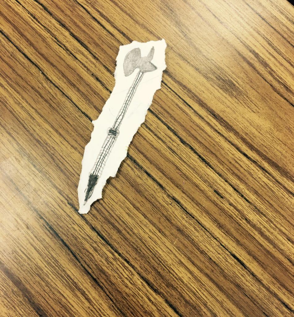 found this battle-axe drawing on Rocket's desk so that's promising